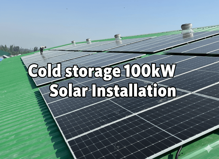 Cold storage 100kW Solar Installation: A Green Solution to Jammu and Kashmir