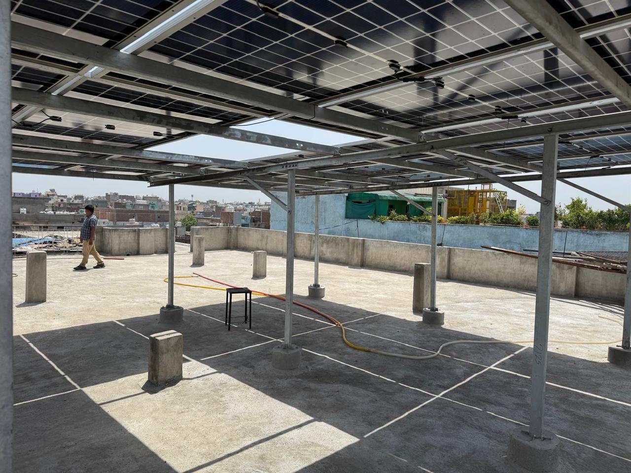 10 kW Solar Panel Installation in Nangloi, Delhi